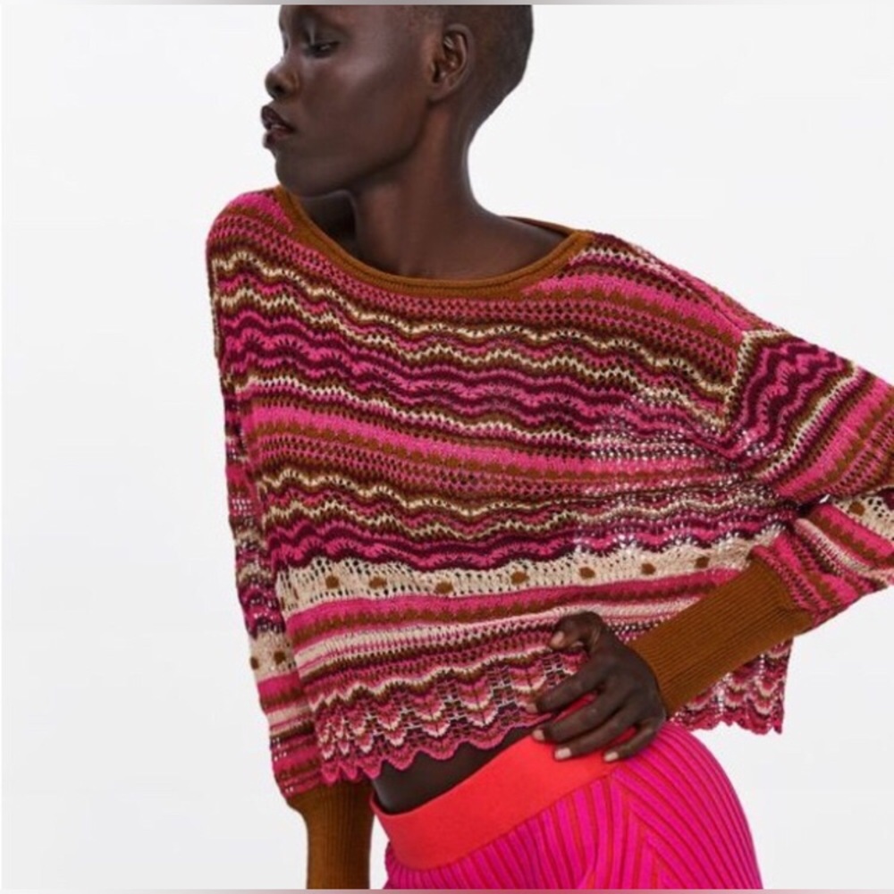Zara Vibrant Knit Swim Coverup